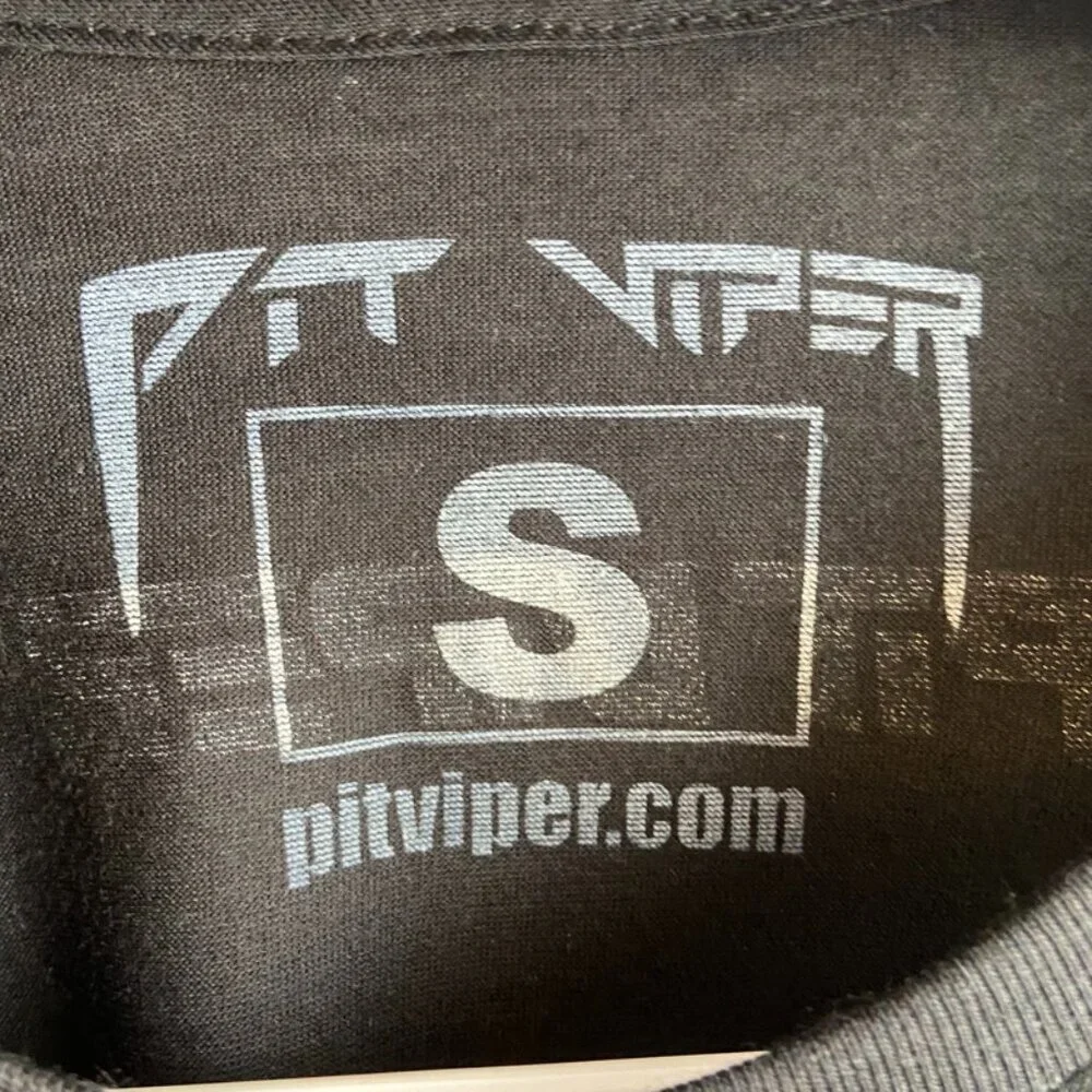 Pit Viper Black Logo Cropped Short Sleeve Shirt